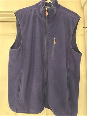 Joseph A  Navy Fleece Vest